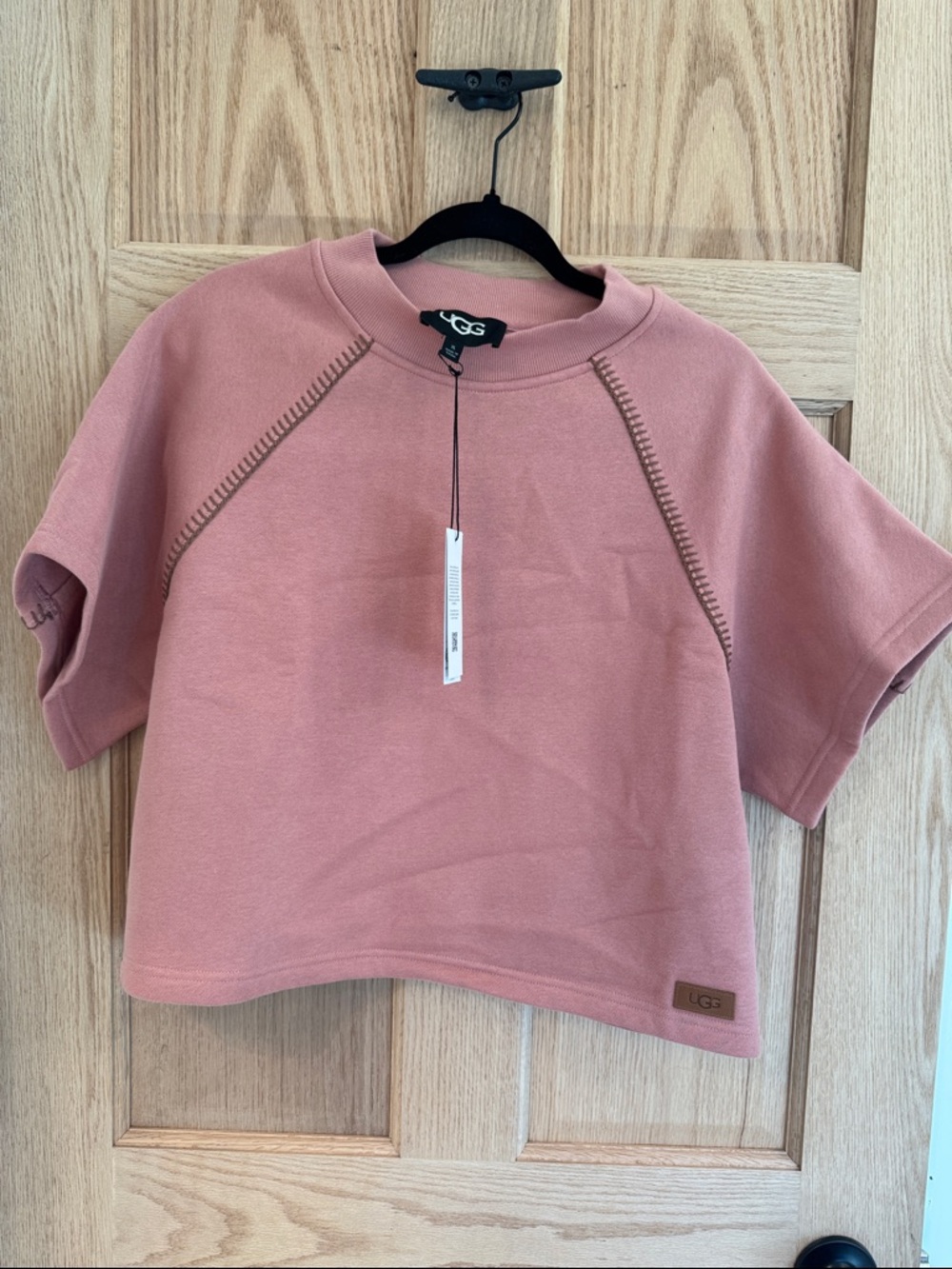 UGG Rose Mauve Short Sleeve Boxy Sweatshirt